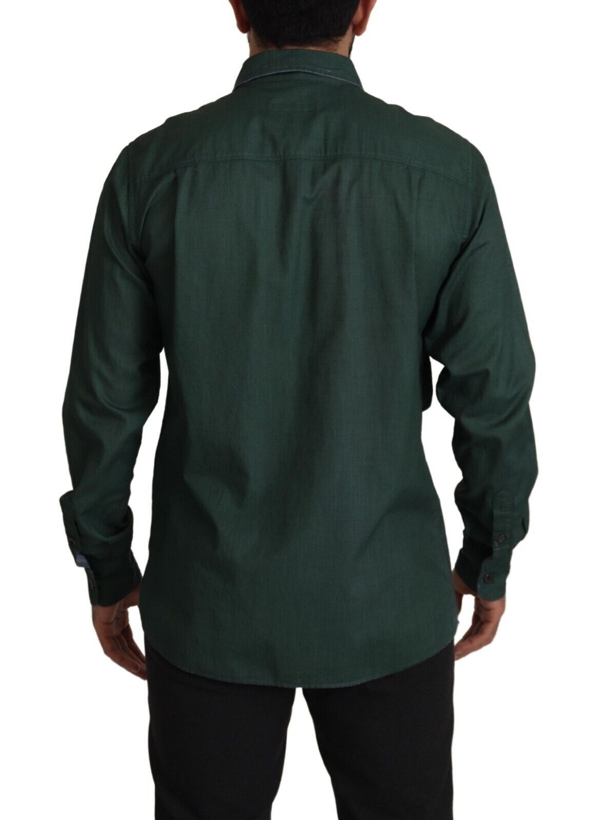 Emerald Elegance Slim Fit Casual Overhemd