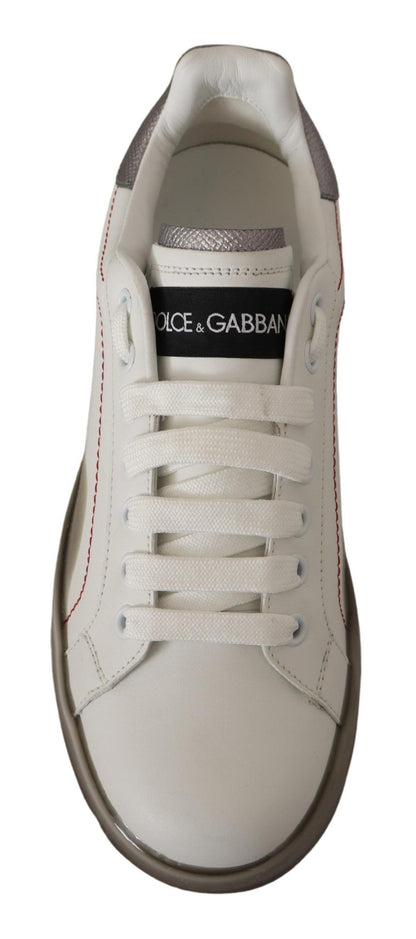 Elegante witte leren sneakers