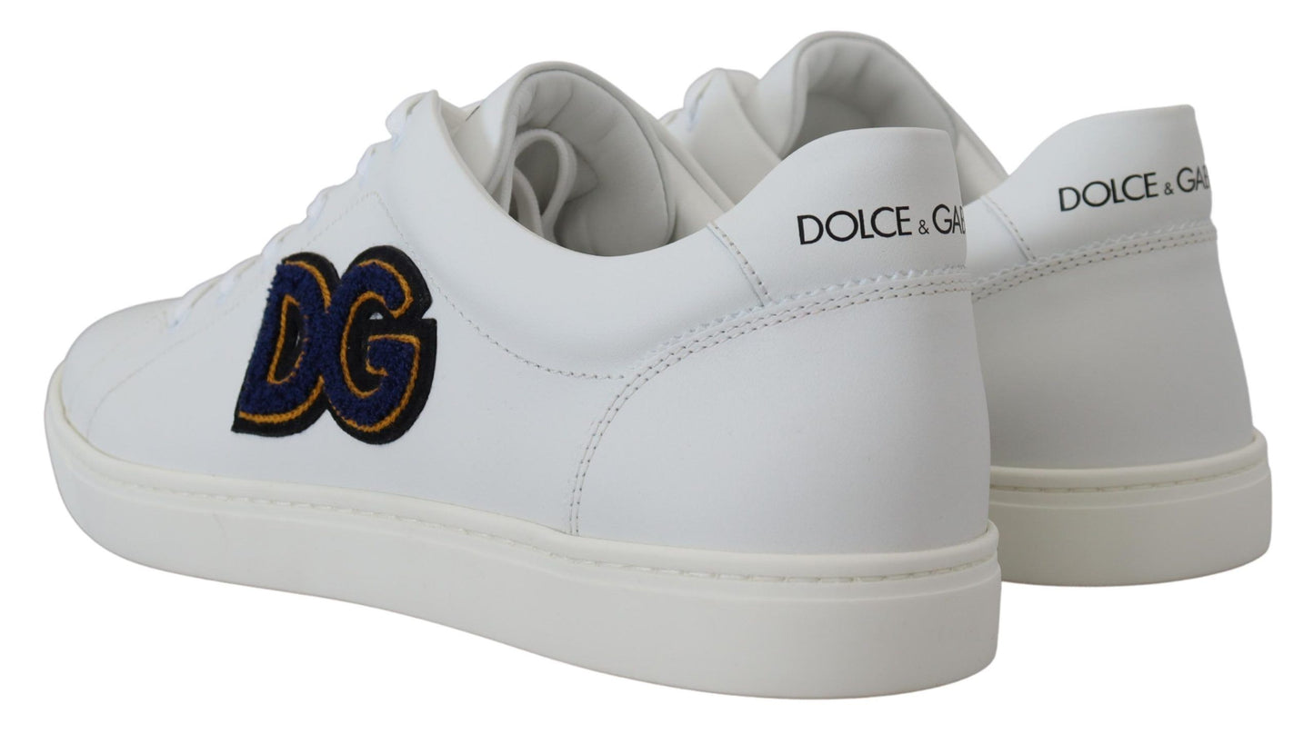 Elegante witte leren herensneakers