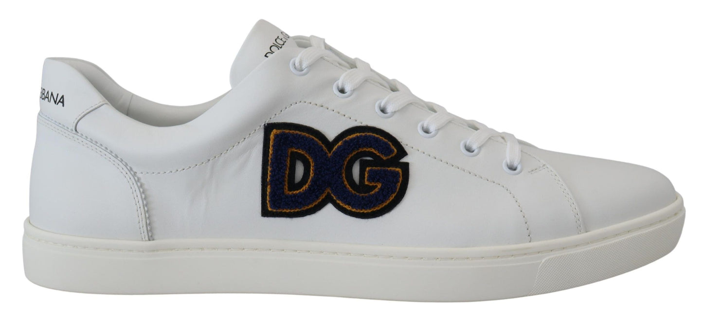 Elegante witte leren herensneakers