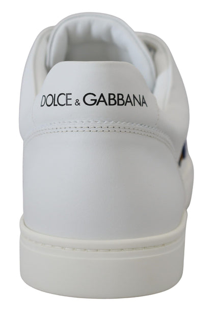 Elegante witte leren herensneakers