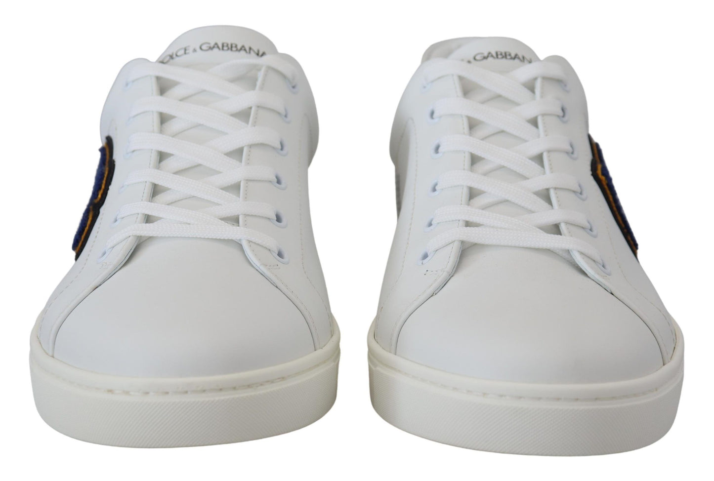 Elegante witte leren herensneakers