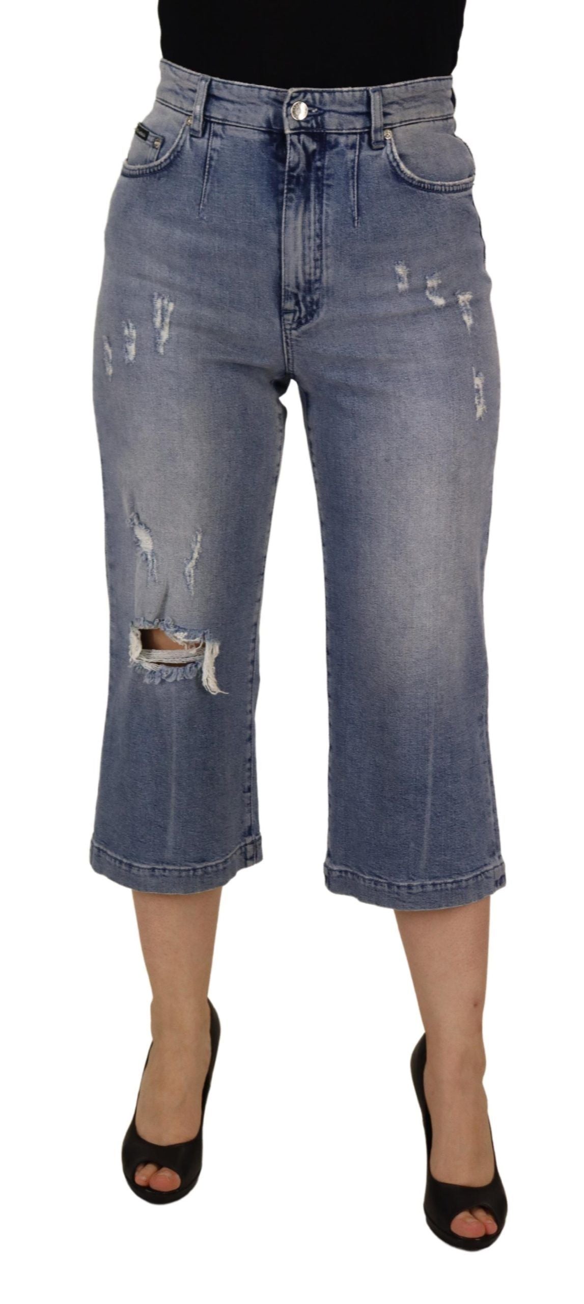 Skinny jeans met hoge taille - Blauw