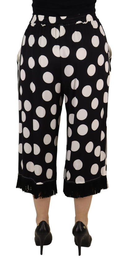 Polka Dot Zijden Mid Waist Broek