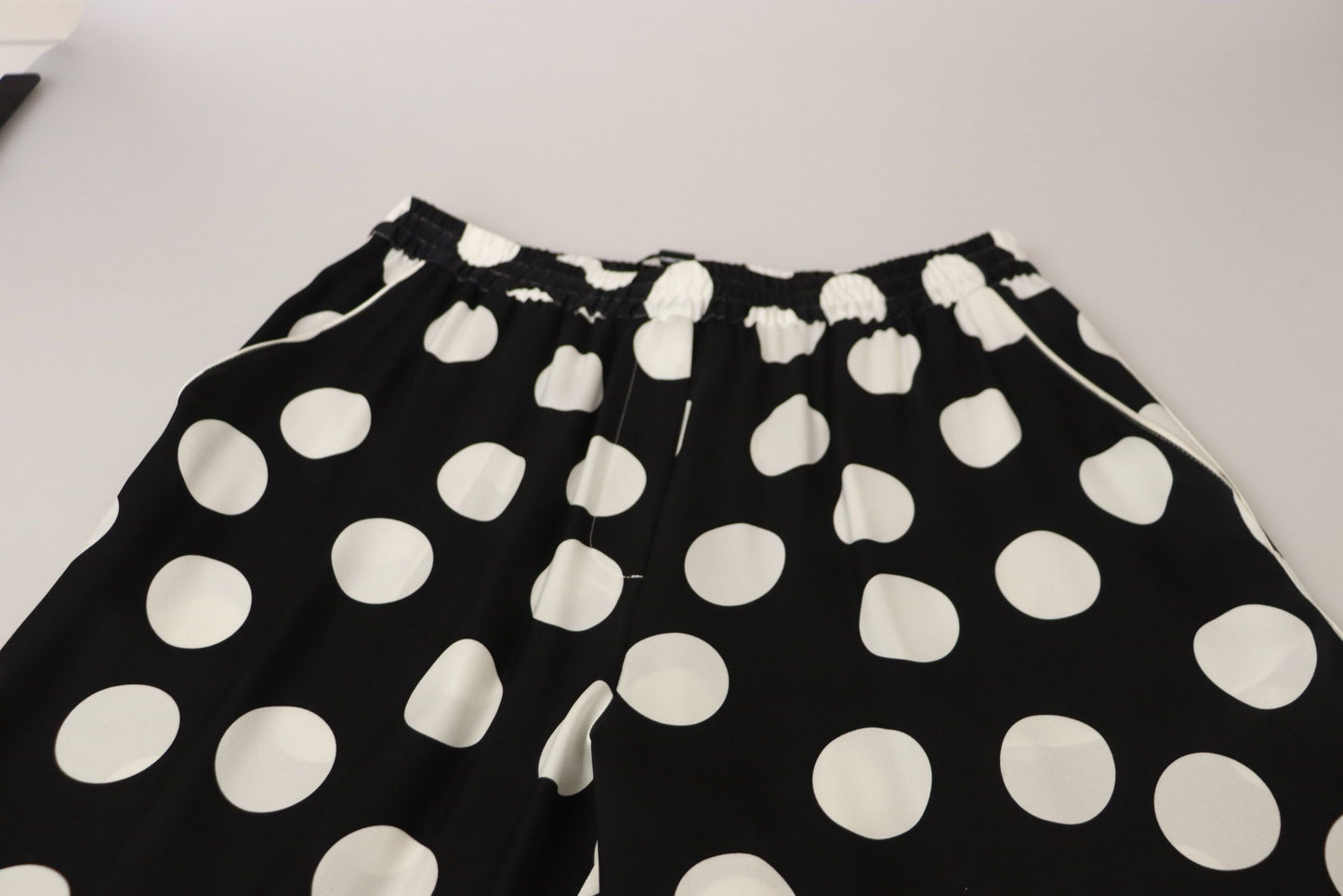 Polka Dot Zijden Mid Waist Broek