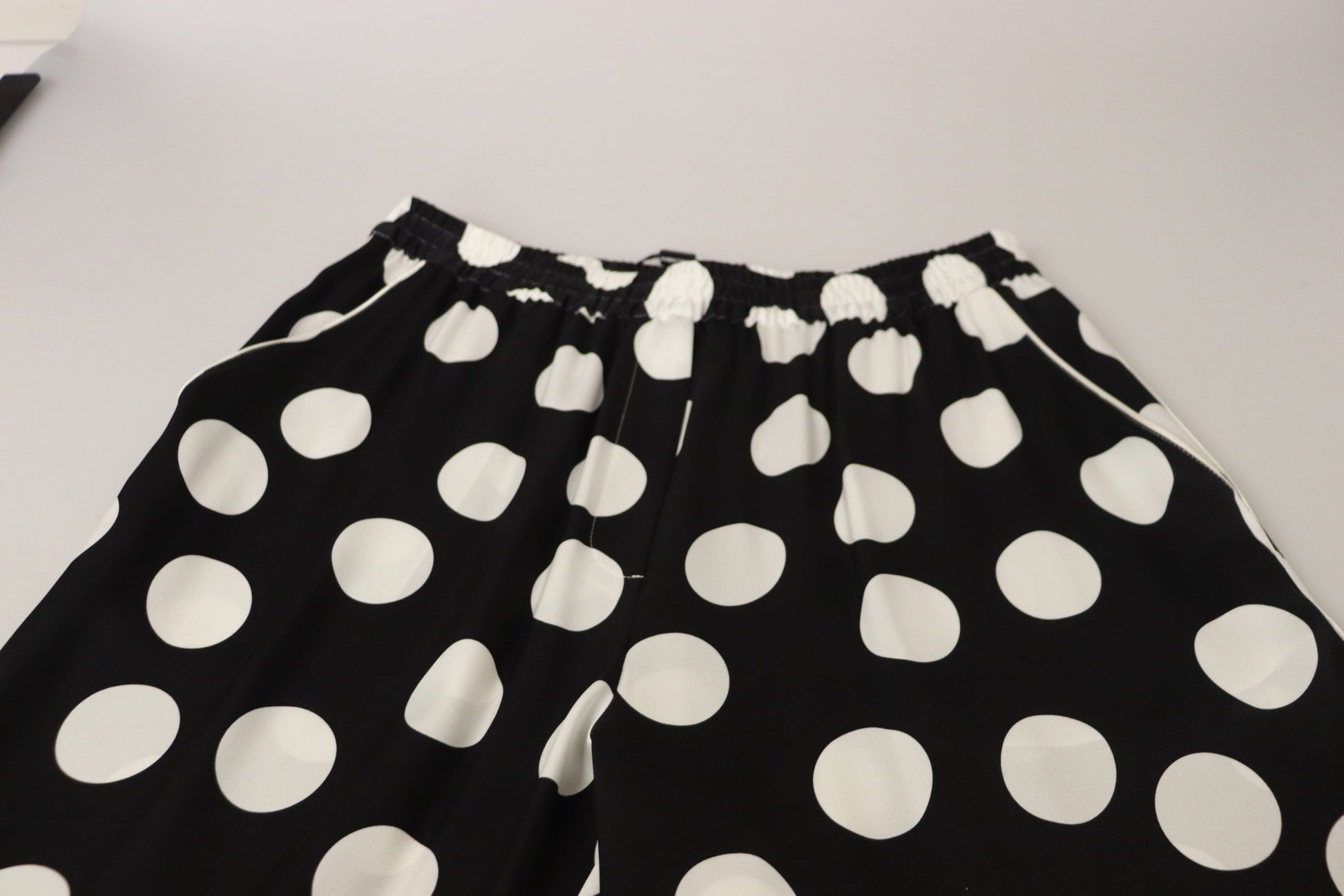 Polka Dot Zijden Mid Waist Broek