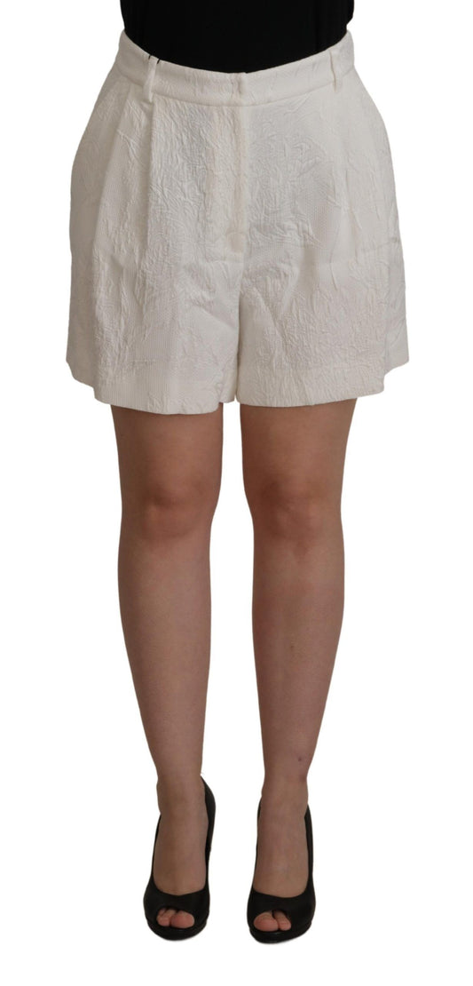 Elegante hoge taille witte culotte shorts