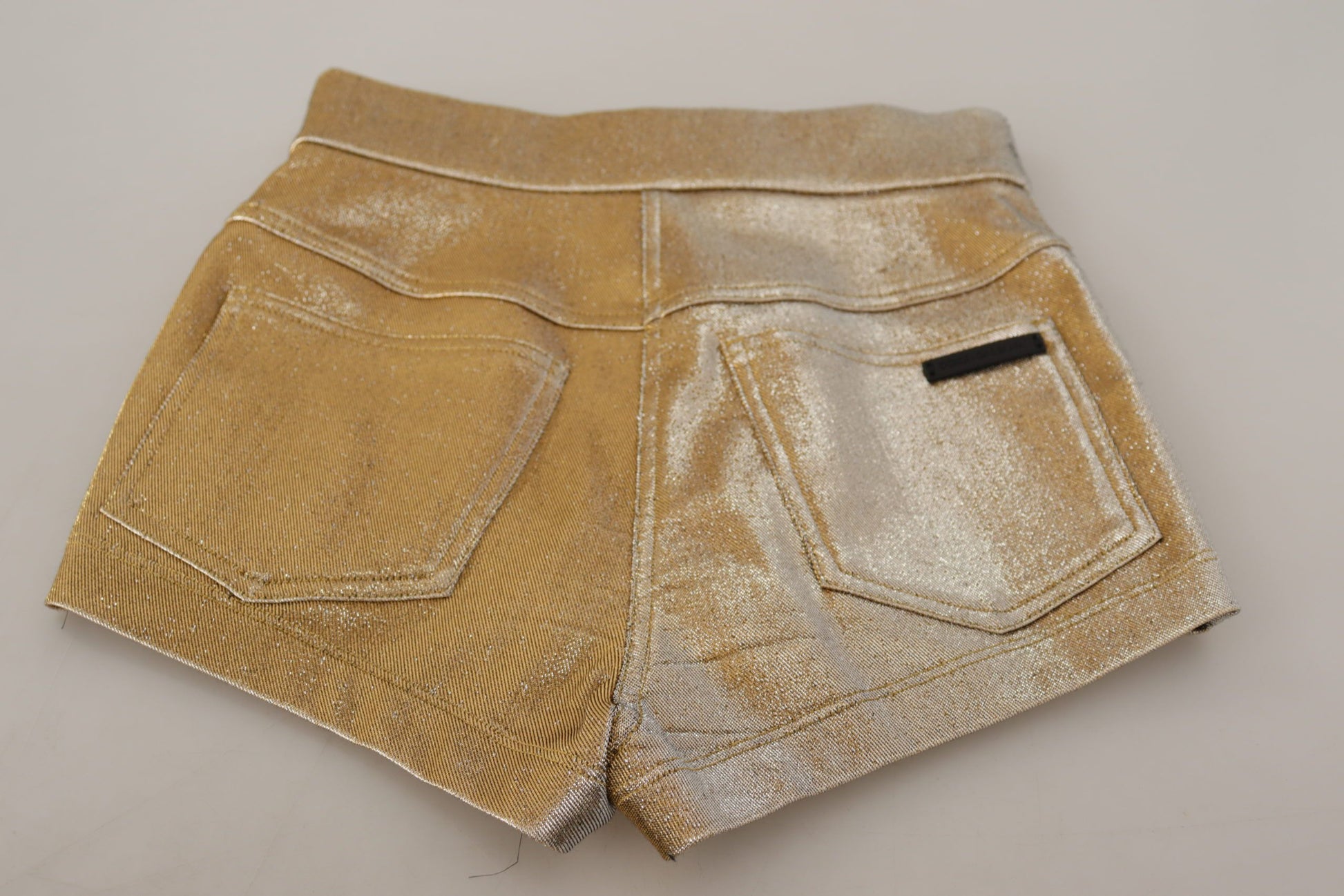 Goudkleurige hoge taille hotpants shorts