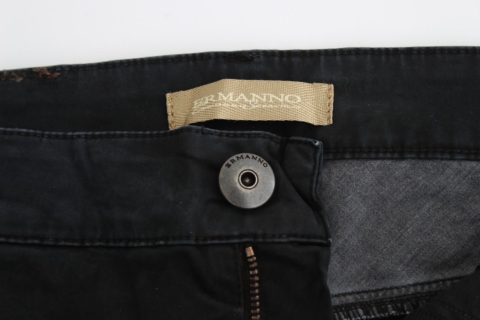 Strakke zwarte designer jeans met smalle pijpen