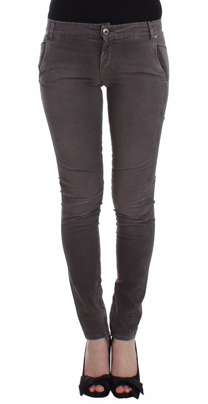 Chique grijze slim leg jeans - Elegantie ontmoet comfort