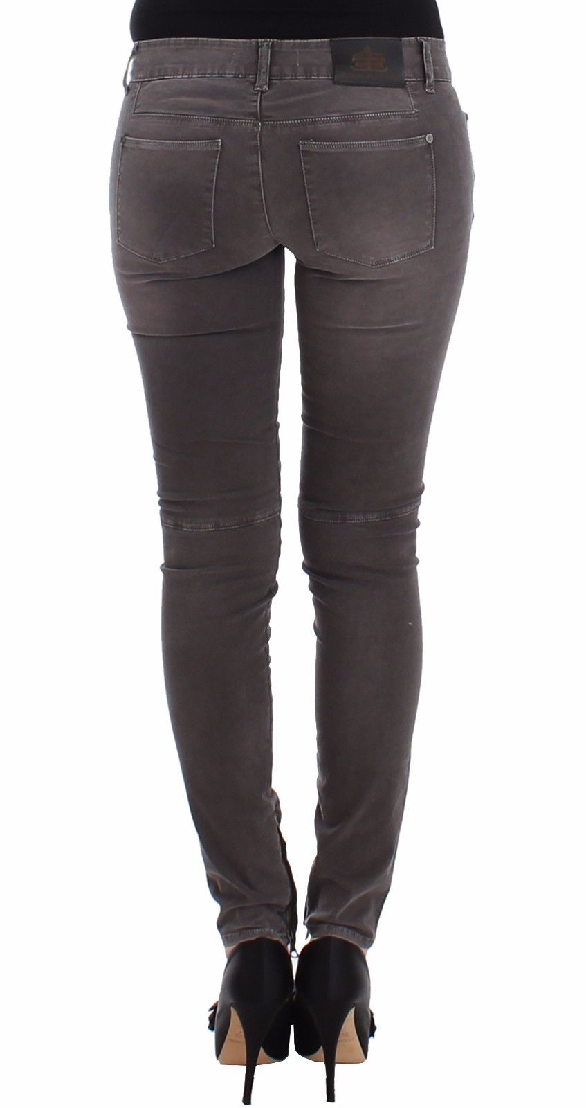 Chique grijze slim leg jeans - Elegantie ontmoet comfort