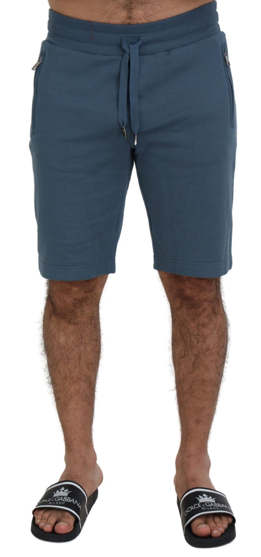 Elegante blauwe Bermudashorts - Normale pasvorm