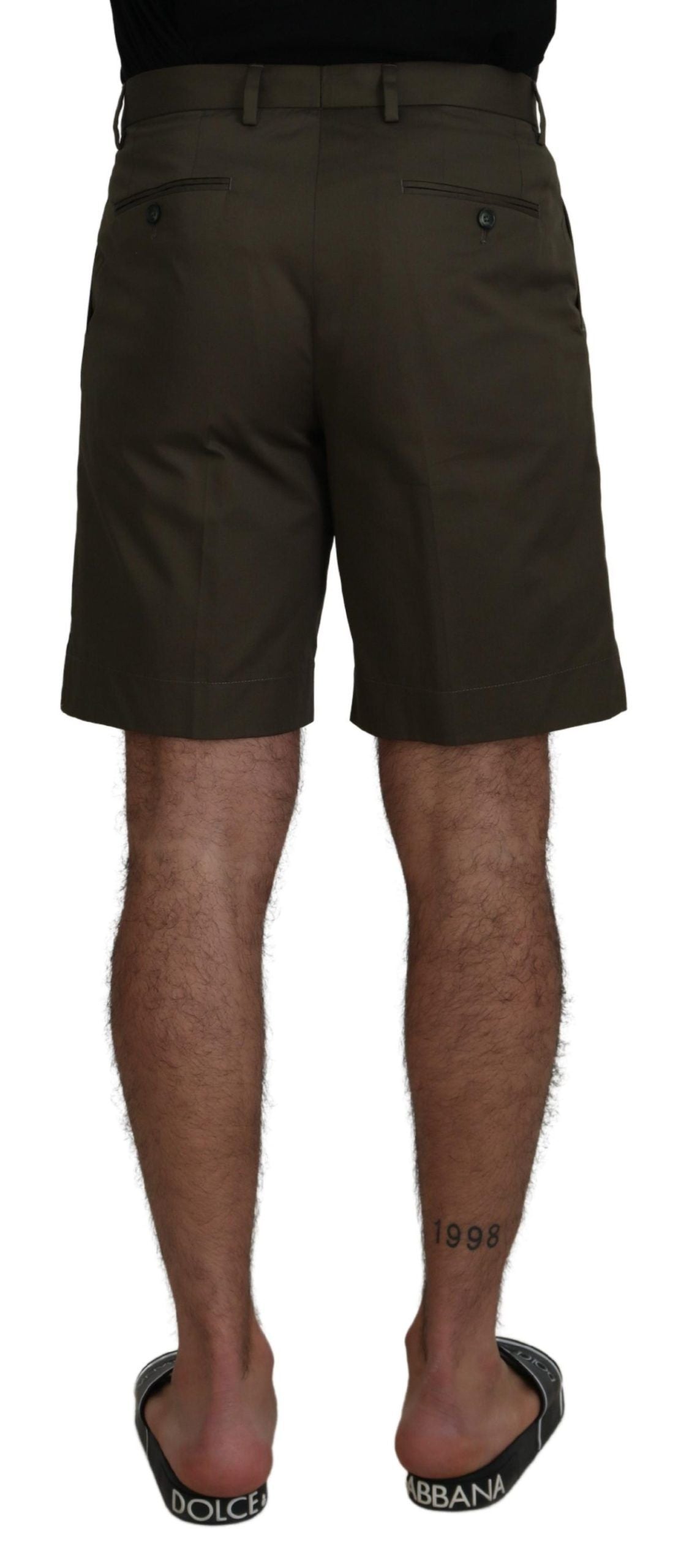 Elegante groene katoenen chino shorts