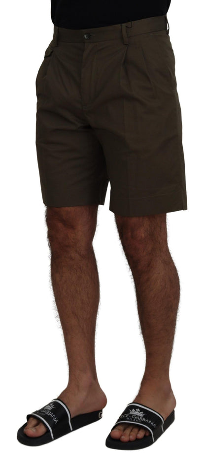 Elegante groene katoenen chino shorts