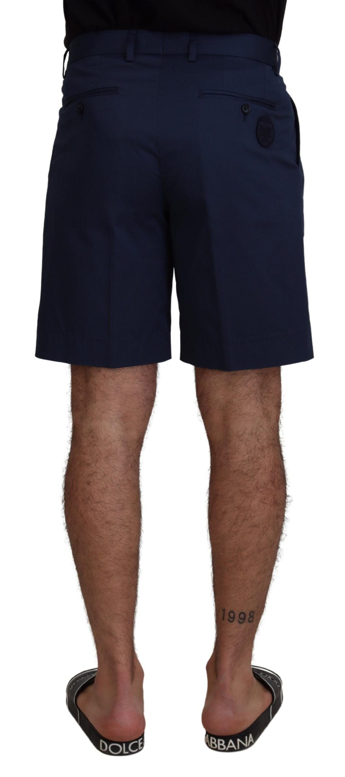 Elegante blauwe chinoshorts – normale pasvorm