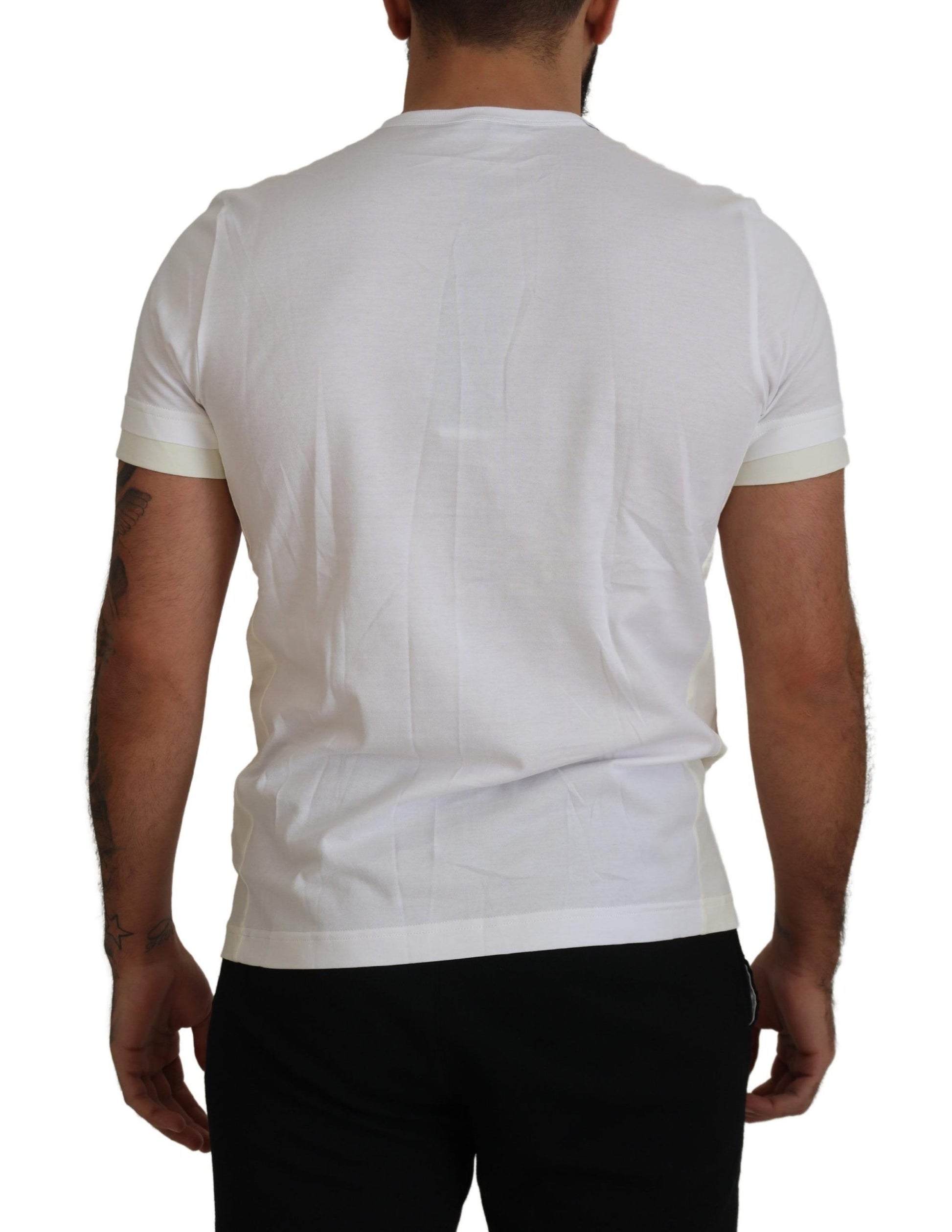 Elegante witte katoenen T-shirt met DG-borstzak