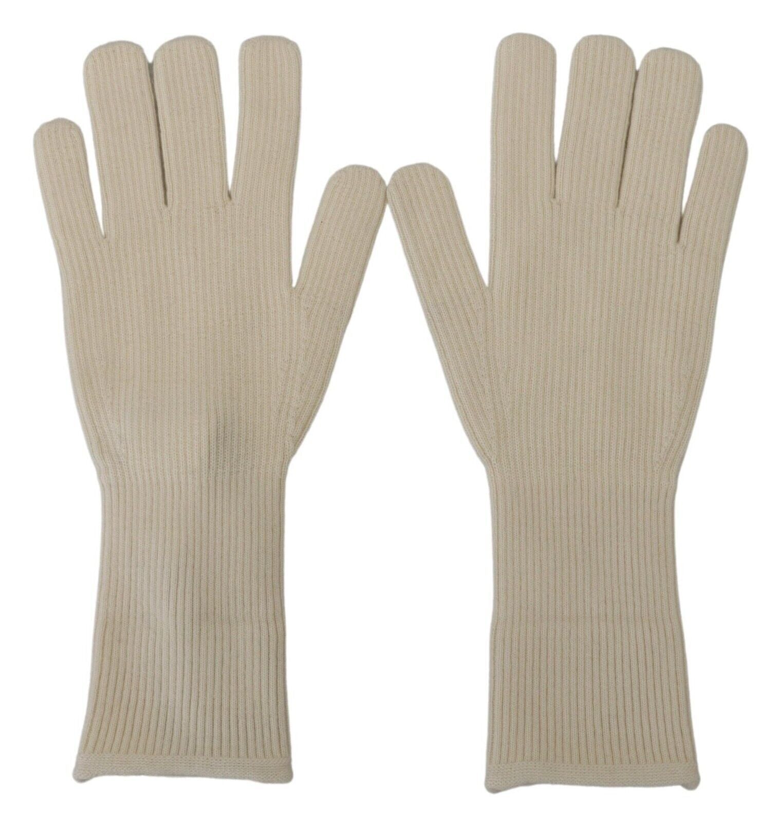 Elegante witte kasjmier handschoenen