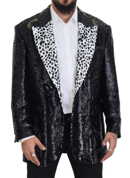 Elegante zwarte enkelrijs blazer