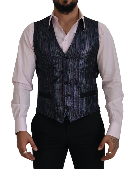 Multicolor formeel vest luxe mix