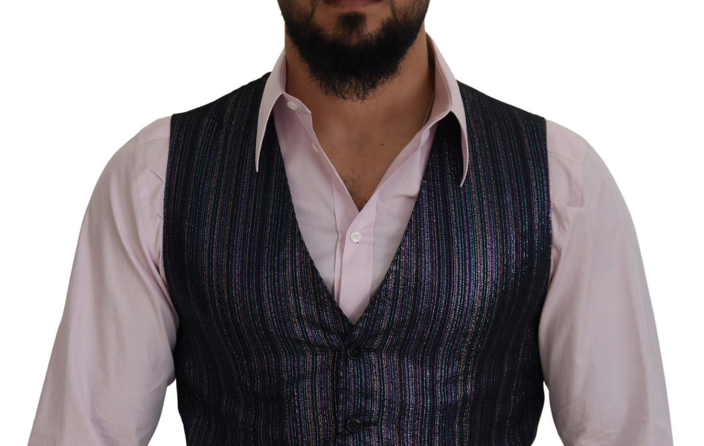 Multicolor formeel vest luxe mix