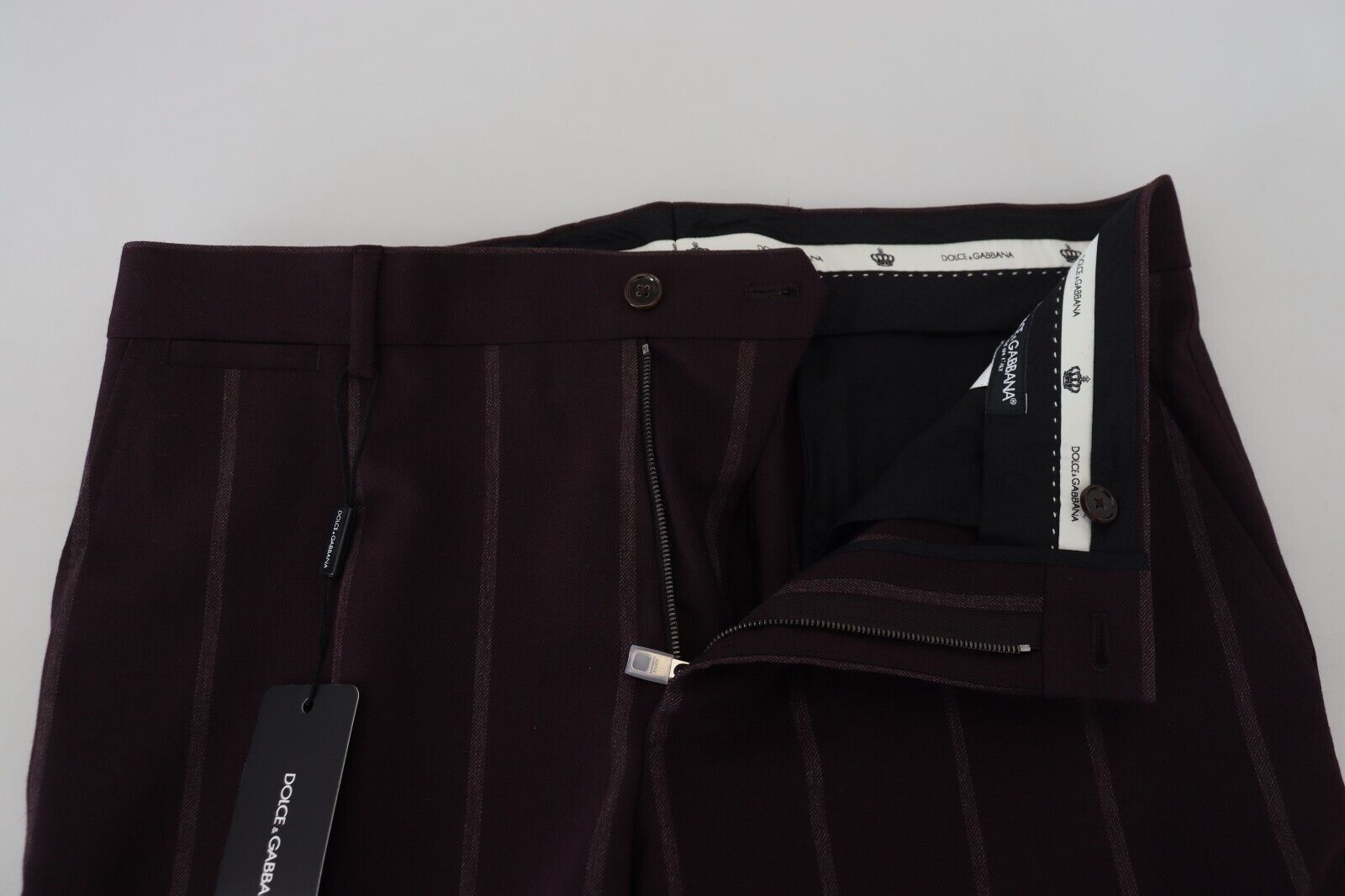 Elegant Brown Wool Blend Trousers