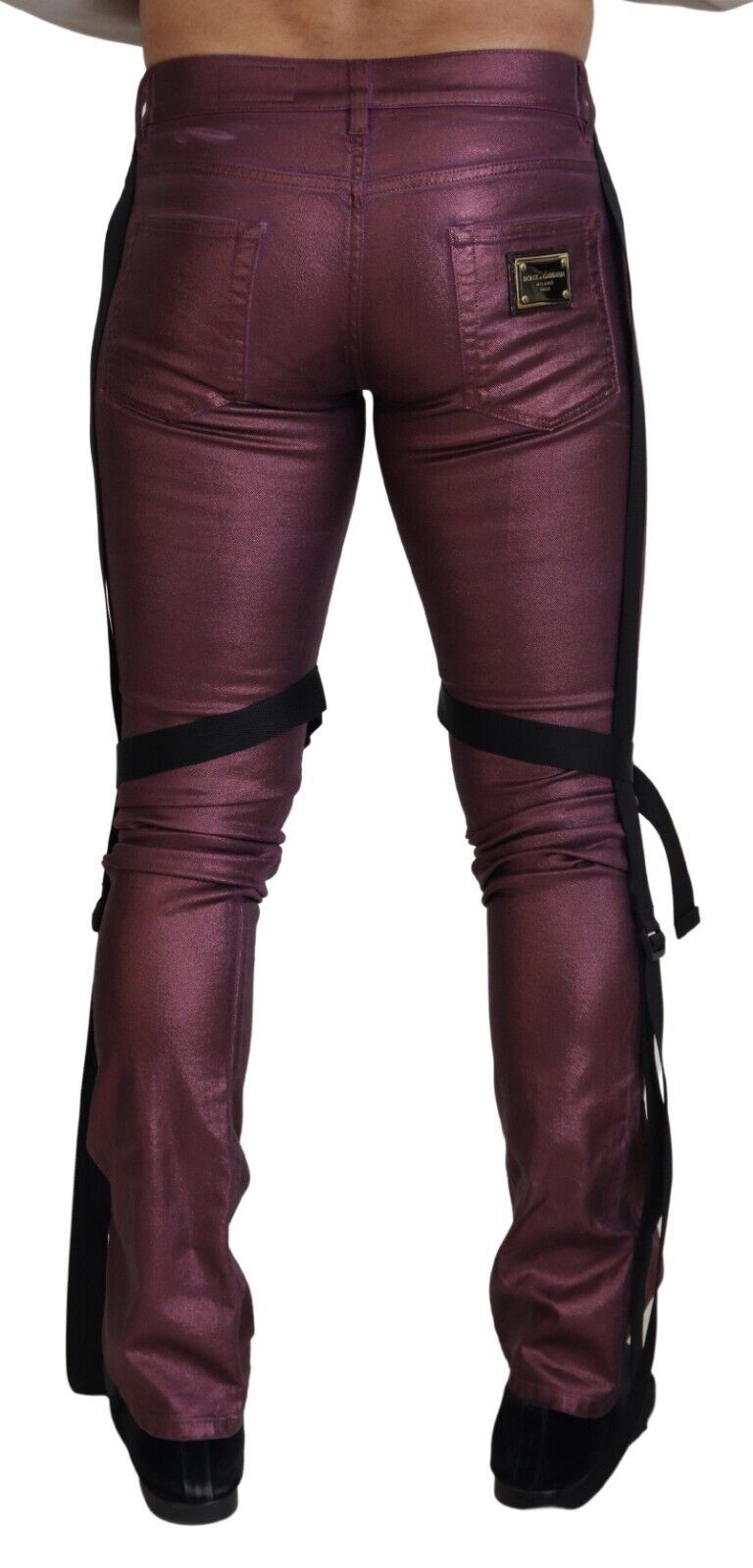 Elegant Magenta Cotton Trousers