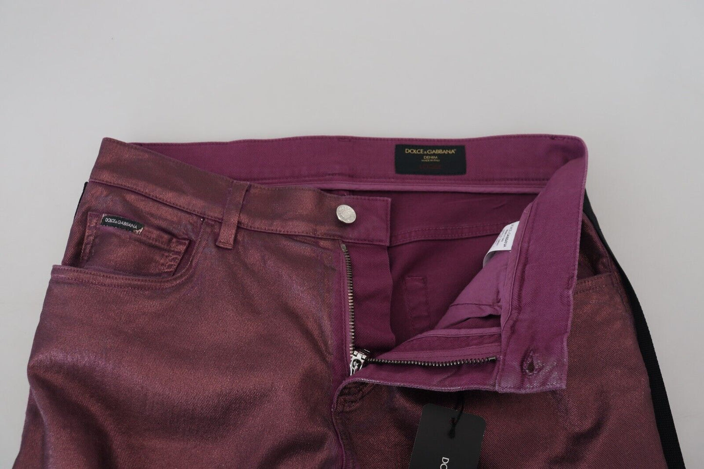 Elegant Magenta Cotton Trousers