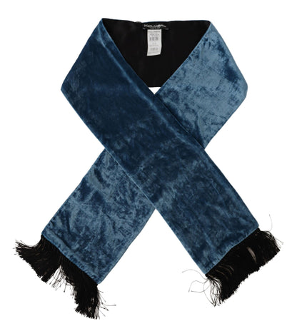 Elegante zijden herensjaal in koninklijk blauw