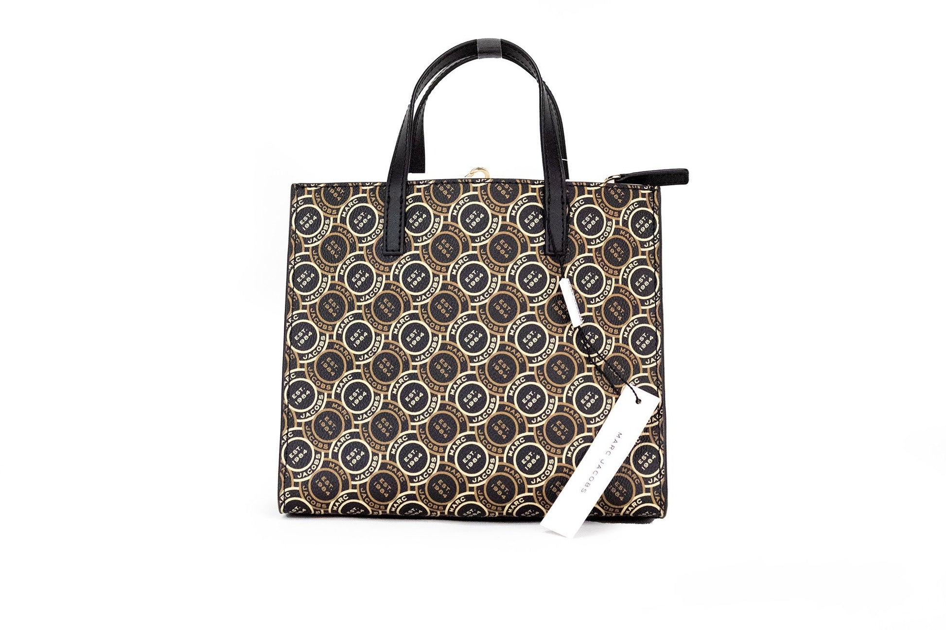 Mini Grind Signet Printed Leather Crossbody Tote Handtas Portemonnee