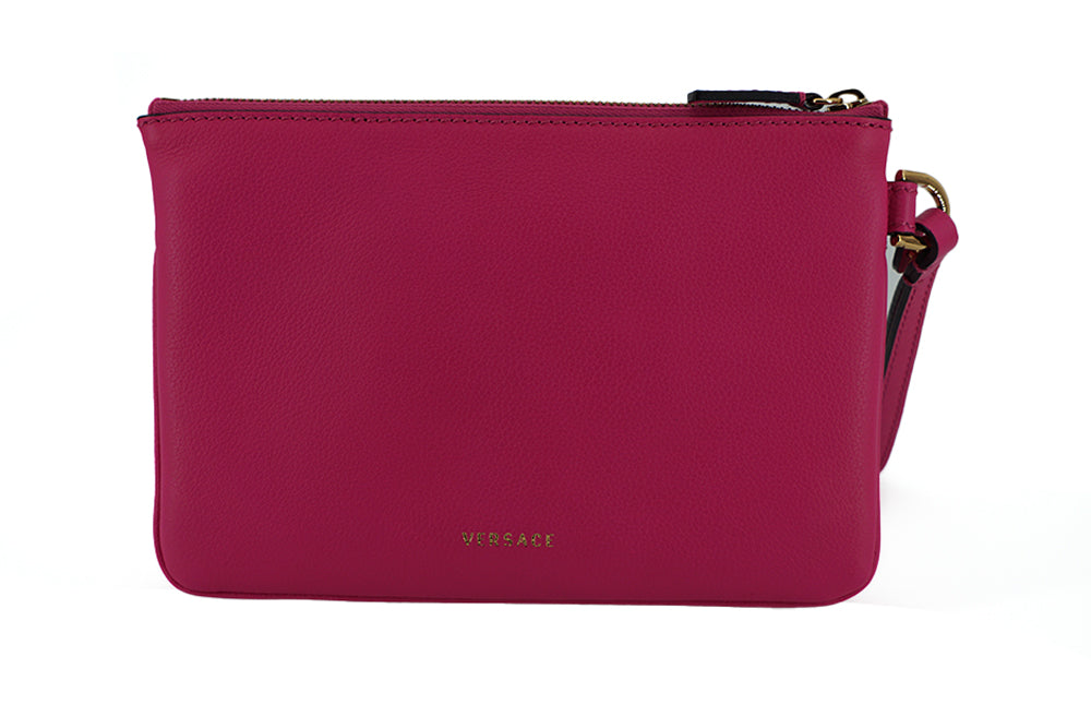 Elegante roze leren clutch