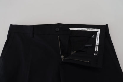 Elegant Black Cotton Trousers