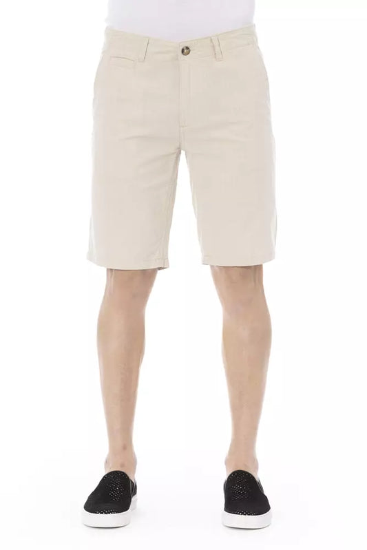 Beige katoenen heren Bermuda Short