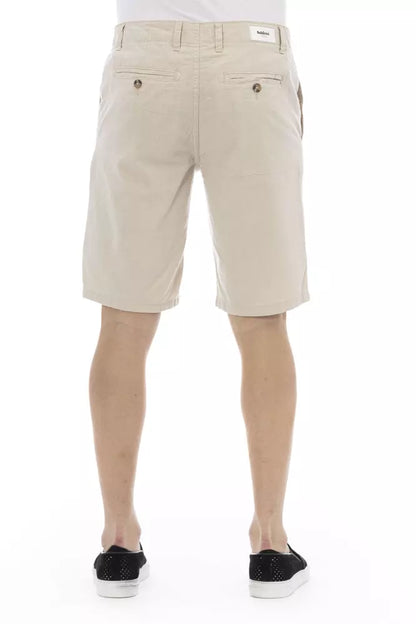 Beige katoenen heren Bermuda Short