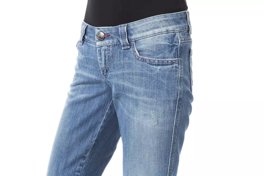 Blue Cotton Women Jean