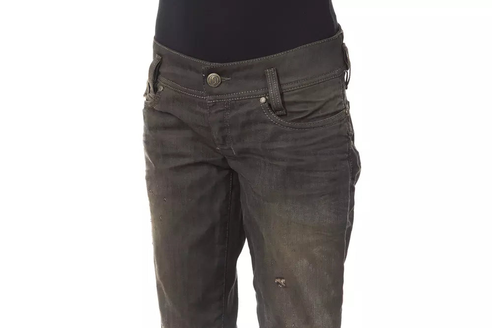 Zwarte katoenen damesjeans