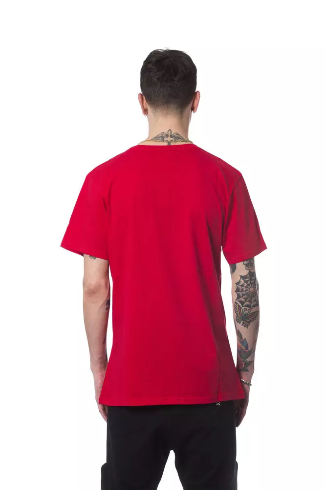 Rood katoenen heren T-shirt