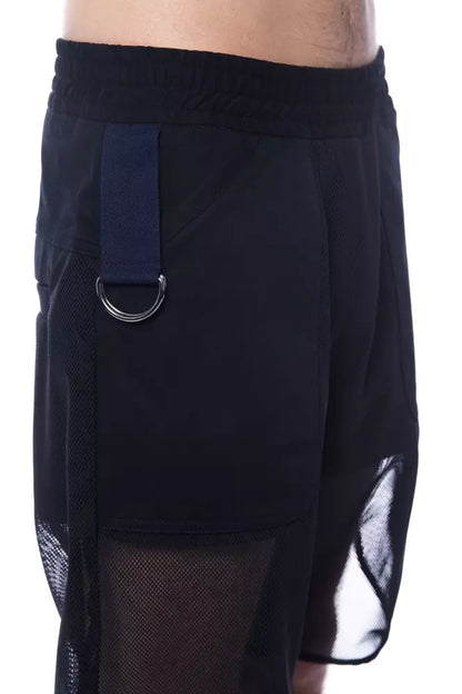 Zwarte Polyester Heren Short