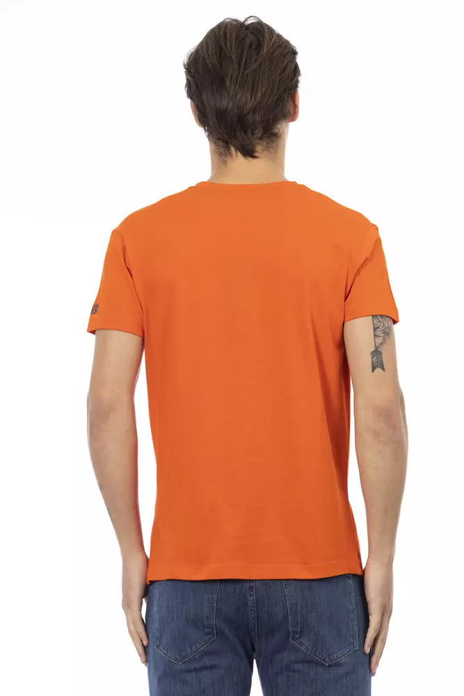 Oranje katoenen heren T-shirt