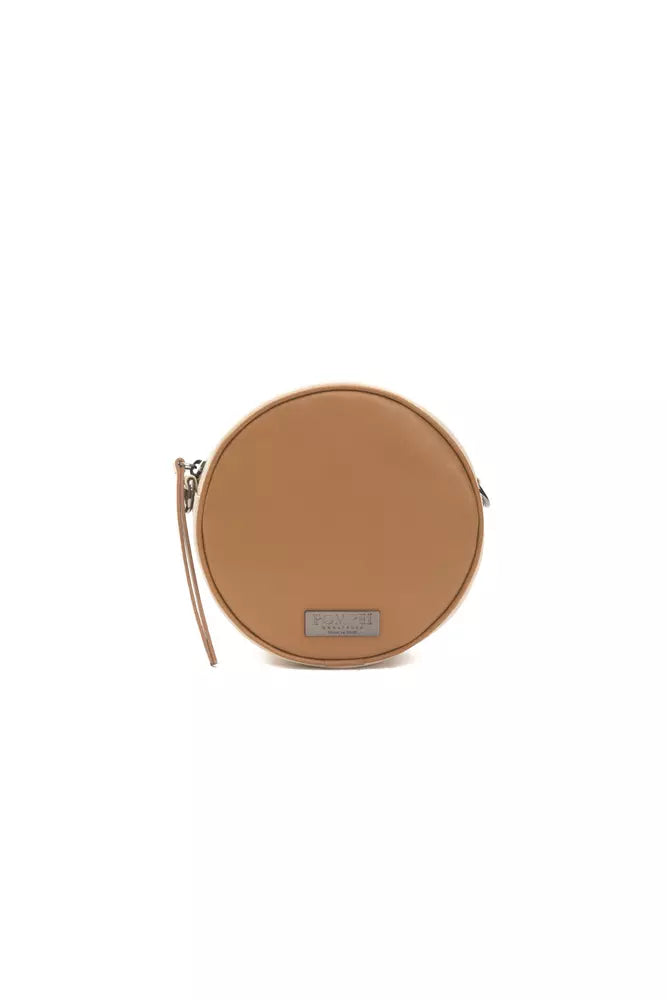 Bruine leren dames crossbody