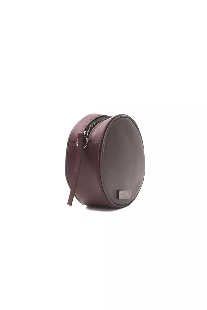 Bordeauxrode leren dames crossbody