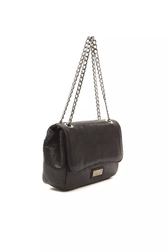 Zwarte leren dames crossbody tas