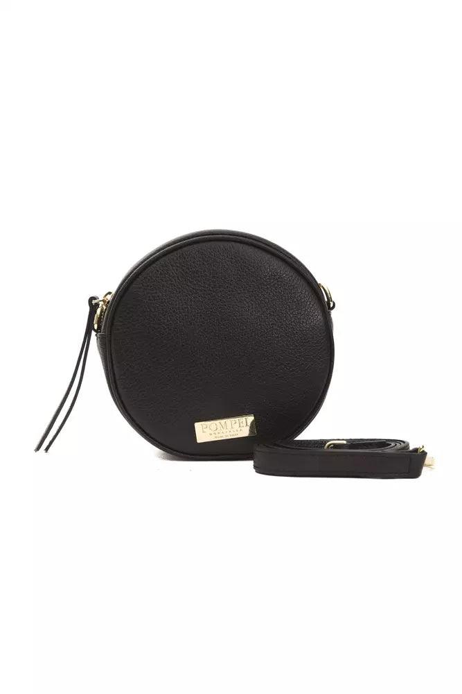 Zwarte leren dames crossbody tas