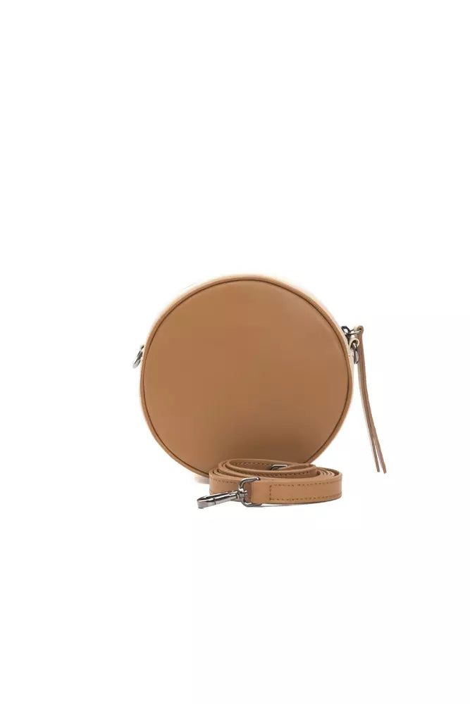 Bruine leren dames crossbody