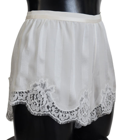 Elegante witte kanten lingerie shorts