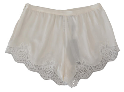 Elegante witte kanten lingerie shorts