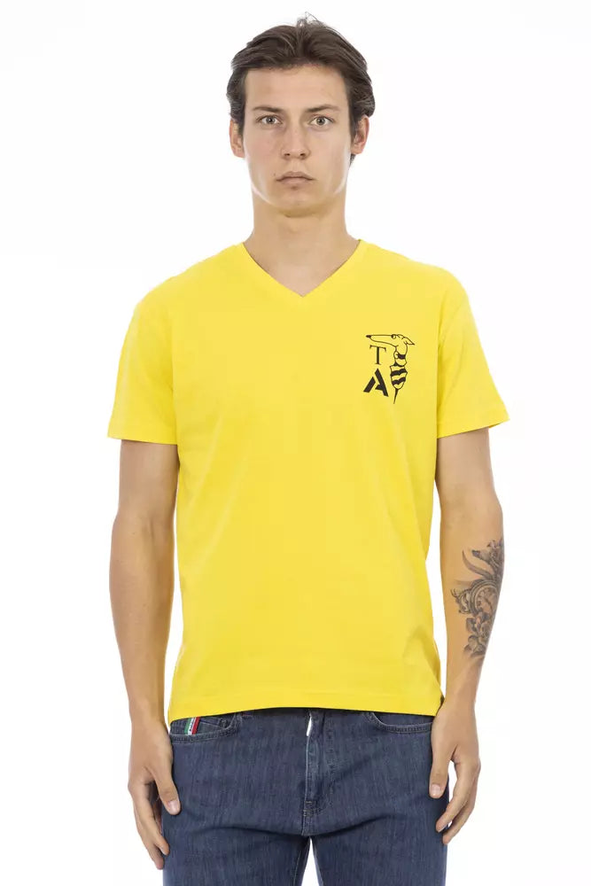 Geel katoenen heren T-shirt