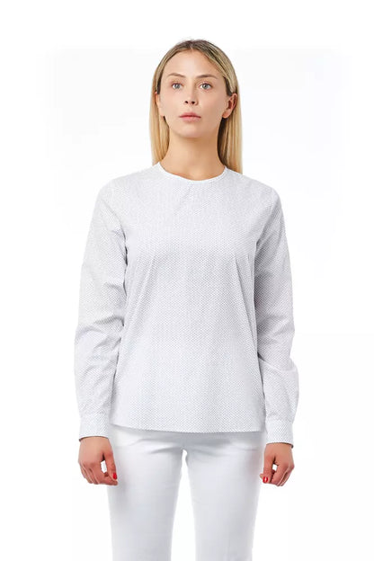 Witte katoenen damesblouse