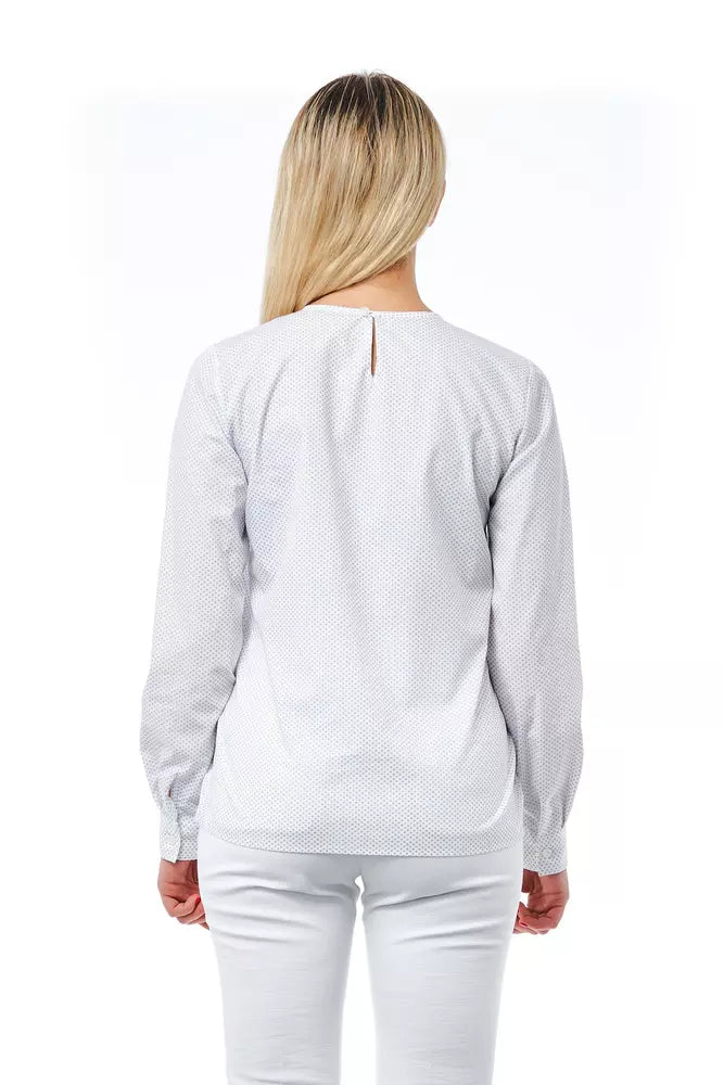 Witte katoenen damesblouse