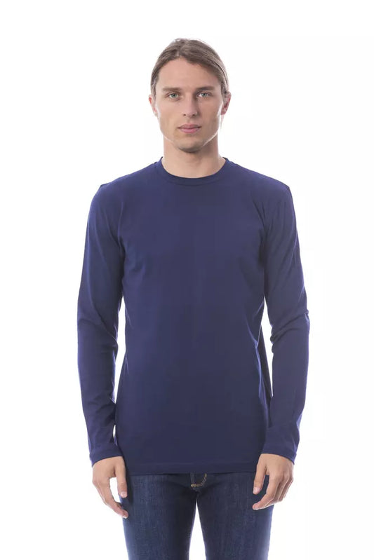 Blauw katoenen heren T-shirt