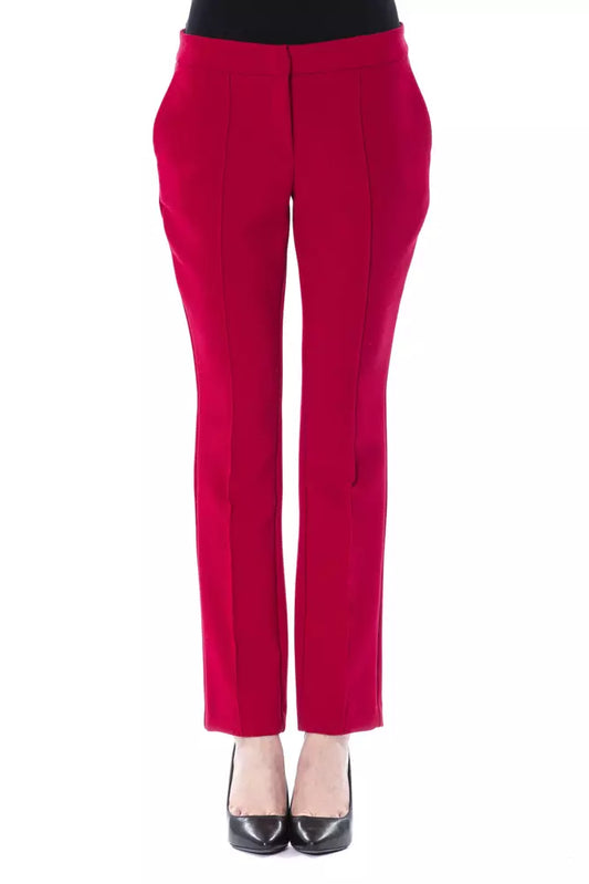 "Fuchsia Polyester Damesbroek"